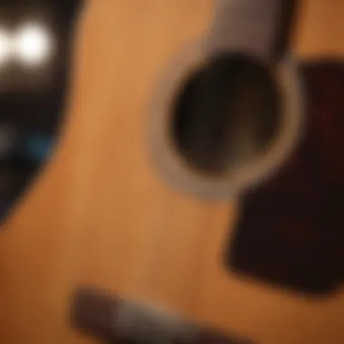 A close-up of an acoustic guitar symbolizing the song's composition.