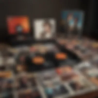 Joe Cocker's Iconic Albums A vintage record collection showcasing Joe Cocker's iconic albums