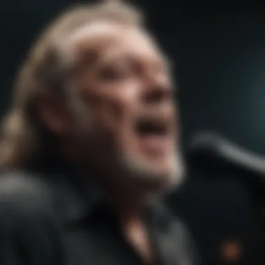 Joe Cocker performing live on stage, capturing the energy of his music