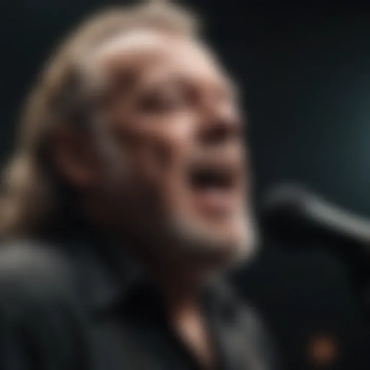 Joe Cocker performing live on stage, capturing the energy of his music