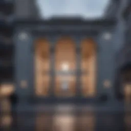 Exterior view of the Apple Store in Budapest