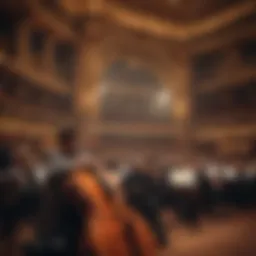 A captivating view of the Boston Symphony Orchestra stage during a live performance