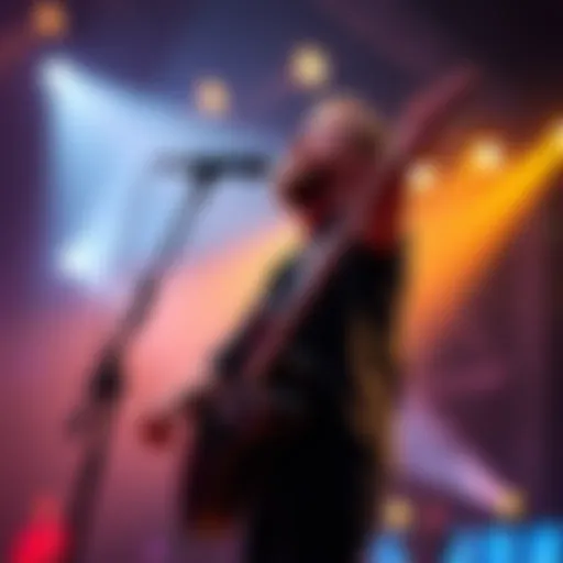 Brett Eldredge performing on stage