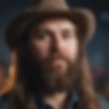 Fan Engagement at Stapleton's Concert A fan's reaction at a Chris Stapleton concert