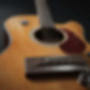 A close-up of a guitar reflecting Stapleton's musical style