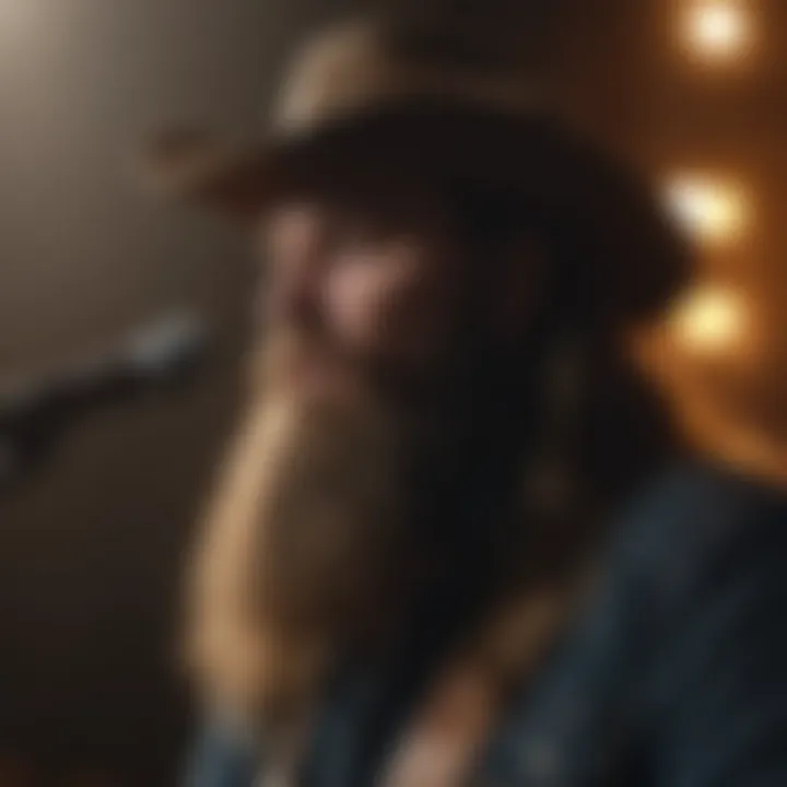 Chris Stapleton performing live on stage