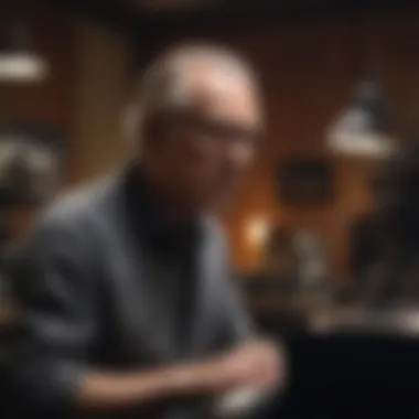 The Creative Process of Robert Sykes A close-up of Robert Sykes in the studio, deeply focused on his musical creation.