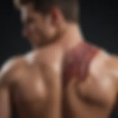 Shoulder Muscle Engagement in Wings Workout Visual representation of shoulder muscle engagement during wings workout