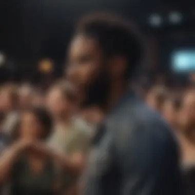 Cory Henry engaging with the audience during a concert