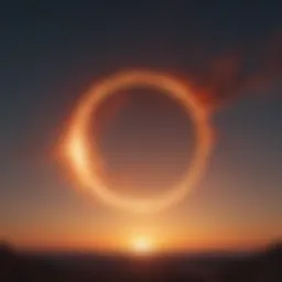 A stunning view of the sun and moon in the sky during dawn.