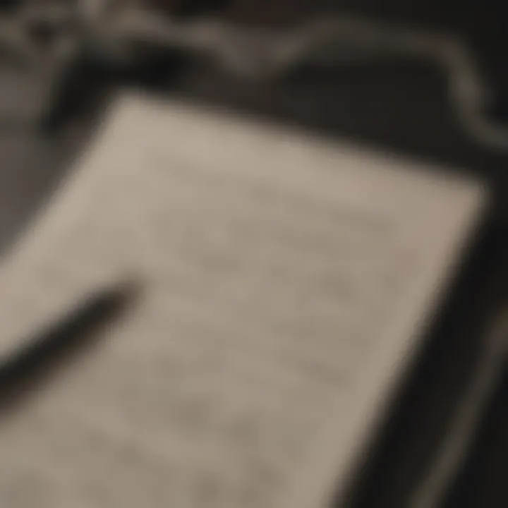 A close-up of a notepad with lyrics and chords written down.