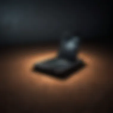 Eerie Shadow of a Mobile Device An eerie depiction of shadows cast by a glowing mobile device at night.