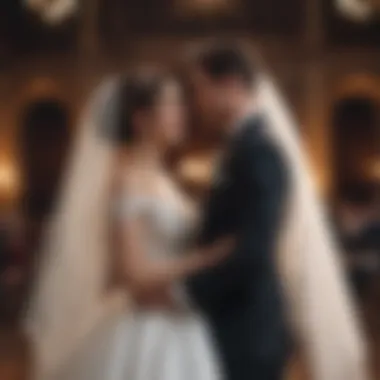 A couple enjoying a moment during their wedding ceremony