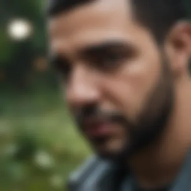 The Emotional Landscape of Take Care Artistic representation of Drake's emotional journey in Take Care