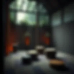 A serene setting for drumming meditation