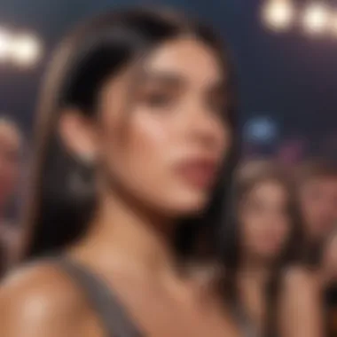 Connection with Fans Close-up of Dua Lipa engaging with the audience during her concert