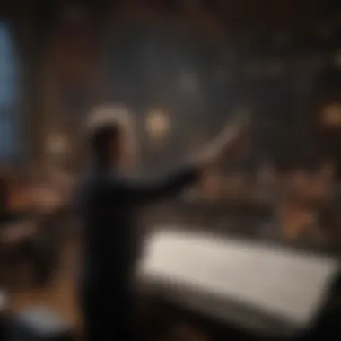 Artistic Director Conducting Ensemble Artistic director conducting an ensemble during a rehearsal