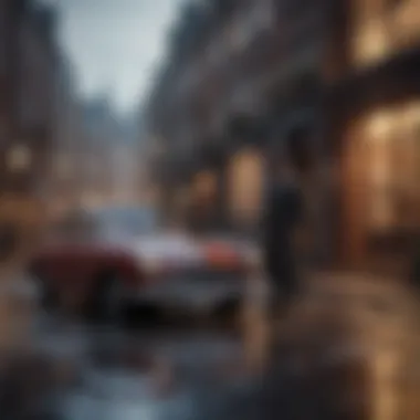 The Essence of Deduction A detective examining clues in a mysterious setting