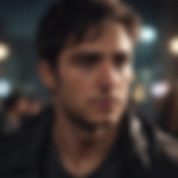 The show's protagonist contemplating a complex situation.