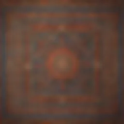 Intricate patterns of a Persian tapestry showcasing vibrant colors