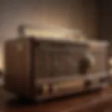 A vintage radio representing classical music history