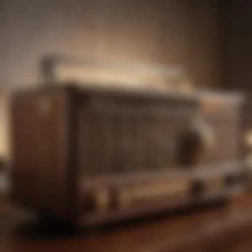 A vintage radio representing classical music history