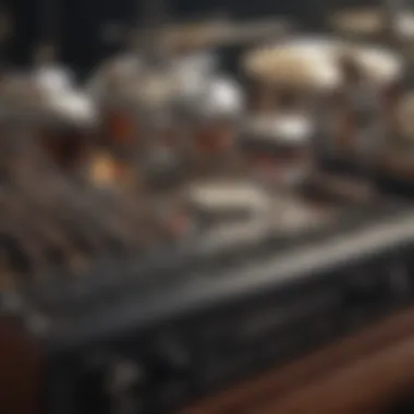 Eclectic Instruments of Sound A close-up of the band's instruments, highlighting the eclectic mix that defines their sound.