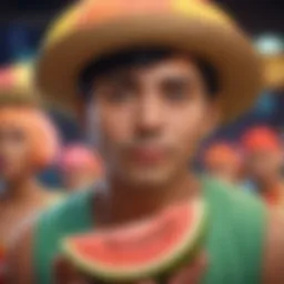 A vibrant scene from the Coco Melon Show showcasing colorful characters