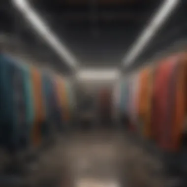 Sustainable Fashion Selection Colorful clothing racks highlighting sustainable fashion choices