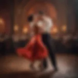 A passionate tango dance performance in a vibrant setting.