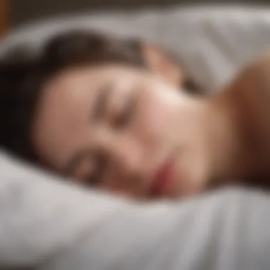 A person enjoying peaceful sleep with white noise