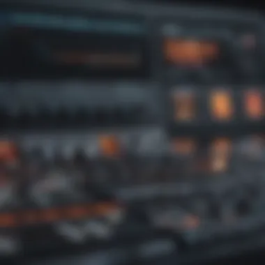 Crafting Beats in Digital Audio Workstations A close-up of digital audio software displaying a freestyle rap beat composition.