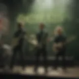 Vintage Green Day concert poster showcasing band evolution