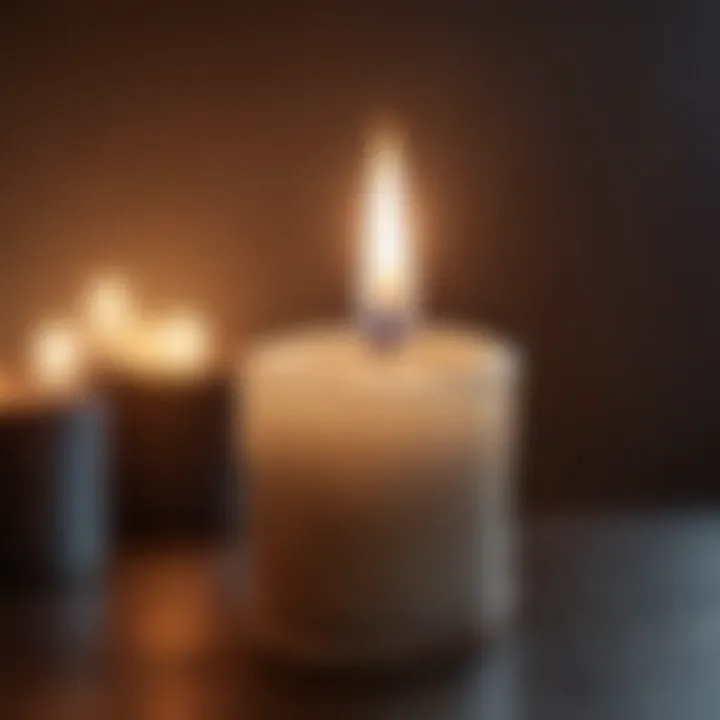 A close-up of a candle's flame, evoking the theme of remembrance and reflection.