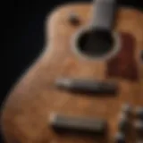 Close-up of a Jean Paul guitar showcasing its intricate craftsmanship and detailing