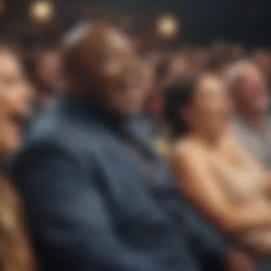 Audience Engagement and Laughter Audience laughing and enjoying Lavell Crawford's jokes