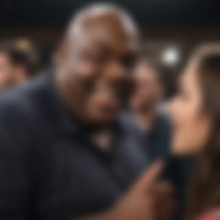 Lavell Crawford interacting with fans after the show