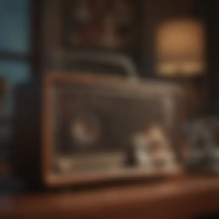 A vintage radio playing classic tunes