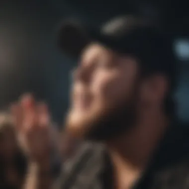 Luke Combs engaging with fans during his tour