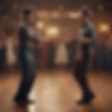 A candid moment capturing joy and laughter during a mother-son dance