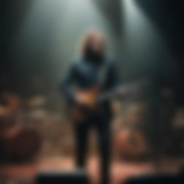 My Morning Jacket performing live on stage, showcasing their dynamic energy and unique sound.