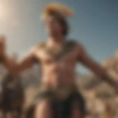 Iconic Moment from Greek Mythology Scene depicting a famous Greek myth
