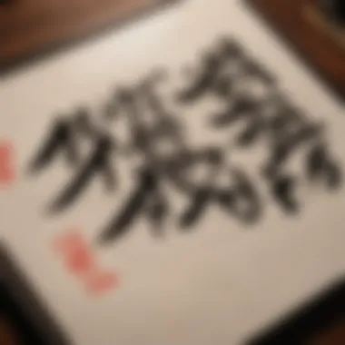 The Art of Nihon Go Calligraphy A traditional Japanese calligraphy art piece showcasing the beauty of Nihon Go characters.