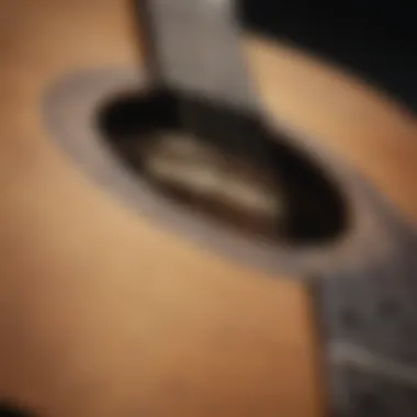 The Voice of Perseverance A close-up of a guitar being played passionately, illustrating the power of music.
