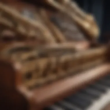 Historical Instruments of Romantic Music An artistic representation of historical musical instruments used in romantic compositions