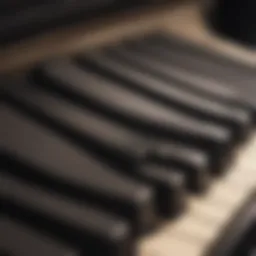 Close-up view of piano keys showcasing smooth chord voicings