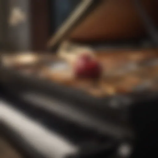 A grand piano in an intimate setting, ready to play