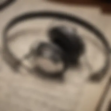 Harmony of Music and Film A close-up shot of headphones resting on an open music sheet, illustrating the connection between music and film.