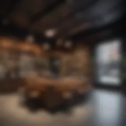 Interior view showcasing the unique design elements of the Starbucks Reserve Store