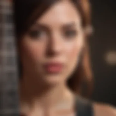 Close-up of Suzanne Santo with her guitar, reflecting her passion for music